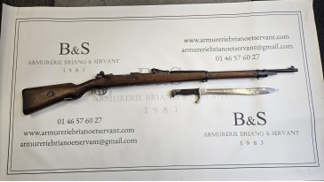 fusil Mauser gewehr 98, calibre 8x57JS + baionette