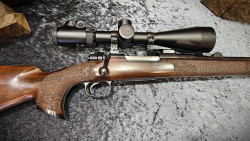 carabine à verrou calibre 7x64 crosse sculptée écailles