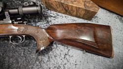 carabine à verrou calibre 7x64 crosse sculptée écailles